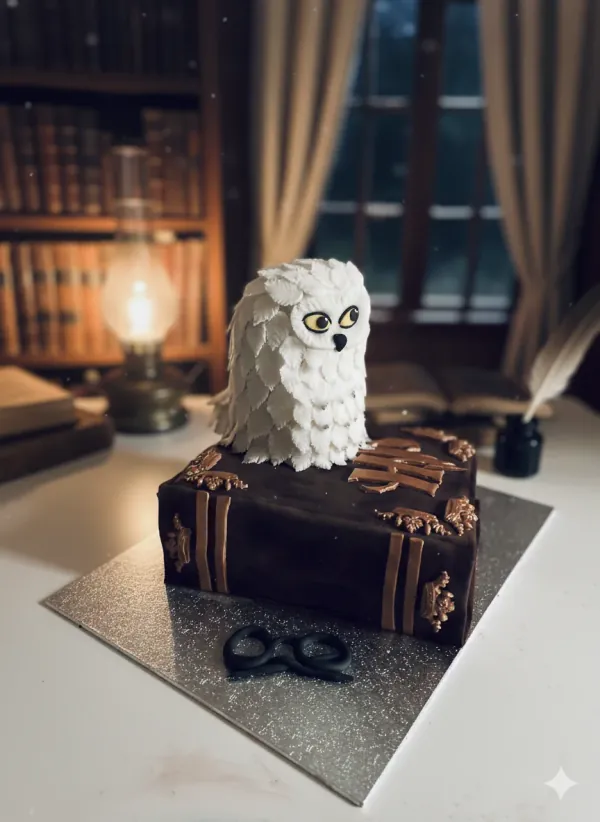 Harry Potter Cake (Book and Owl)