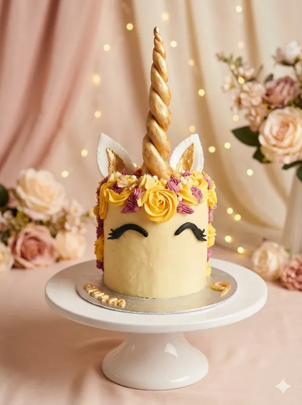 Unicorn cake (Yellow & Pink)